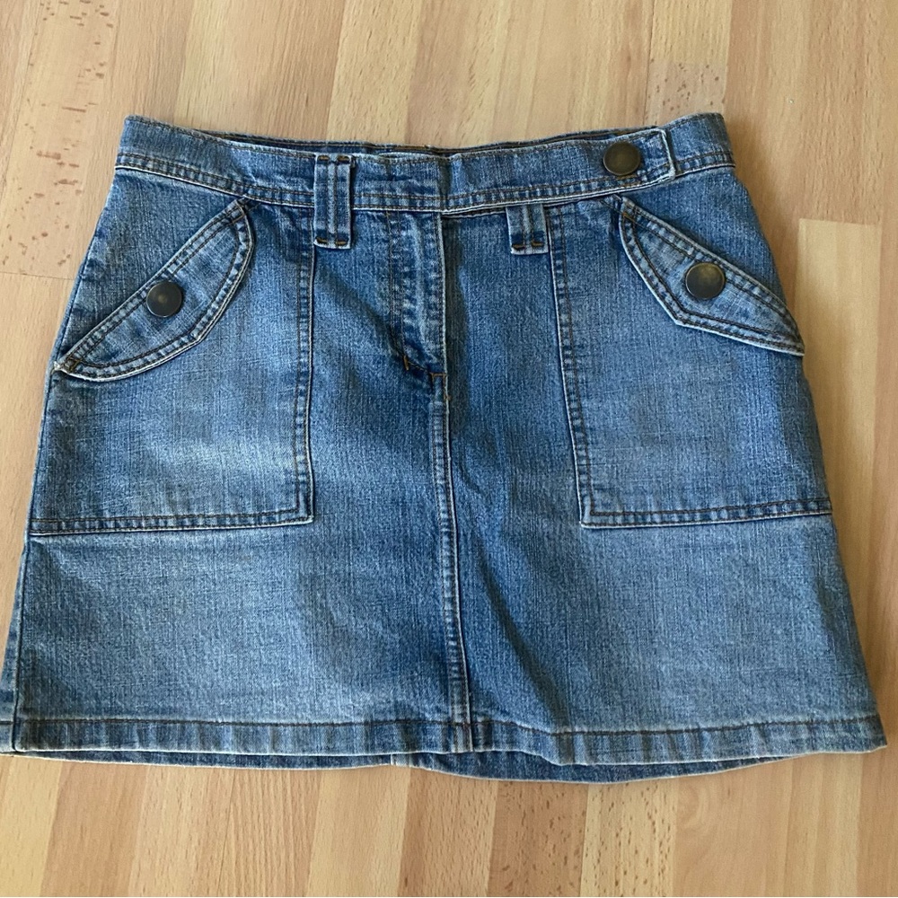 Denim mini skirt